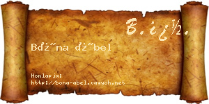 Bóna Ábel névjegykártya