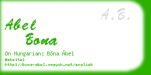 abel bona business card